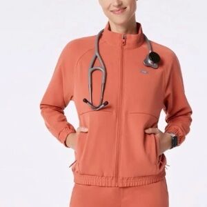 NWT Figs spiced cider scrub set with jacket size small